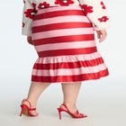 ELOQUII x kate spade new york Stripe Trumpet Skirt image number null