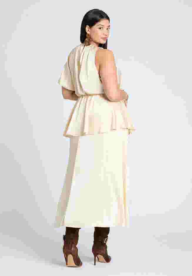 One Sleeve Satin Maxi Dress image number 2