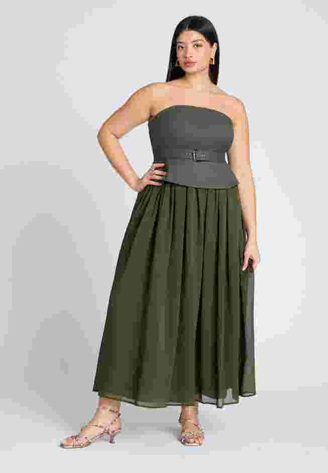 Strapless Flowy Maxi Dress image number 1