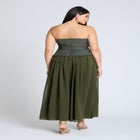 Strapless Flowy Maxi Dress image number null