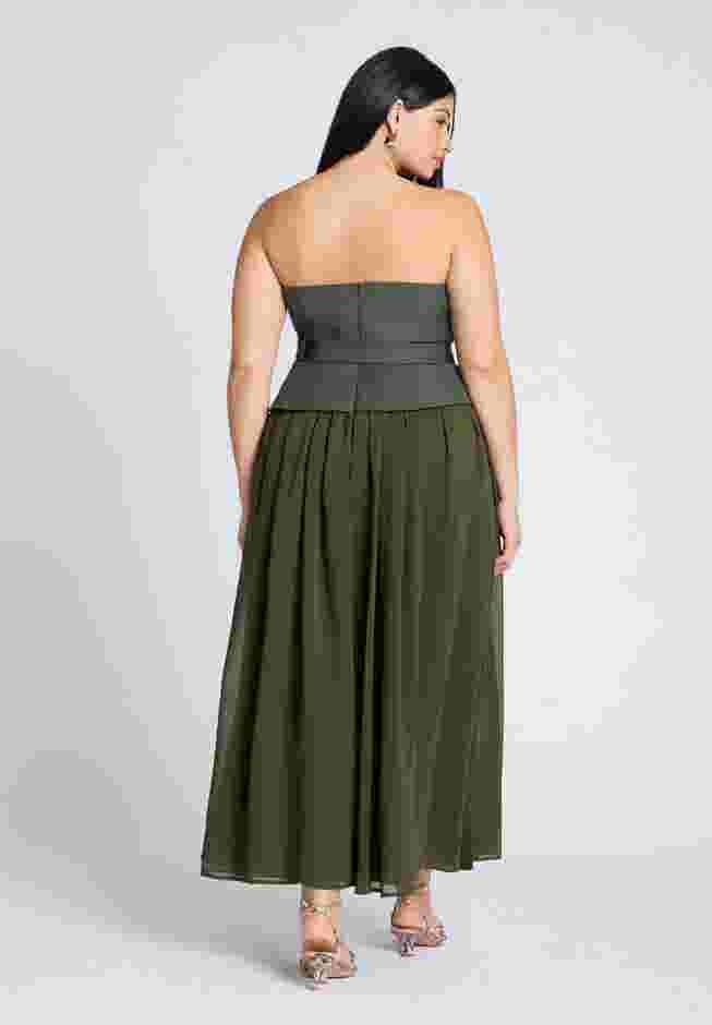 Strapless Flowy Maxi Dress image number 2