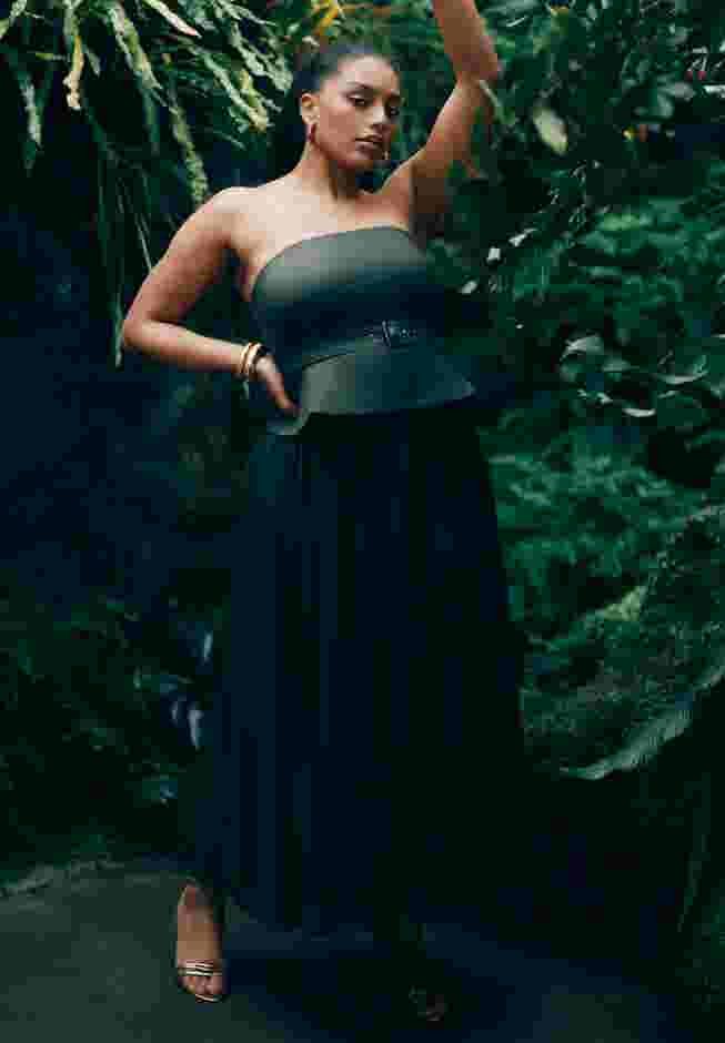 Strapless Flowy Maxi Dress image number 0
