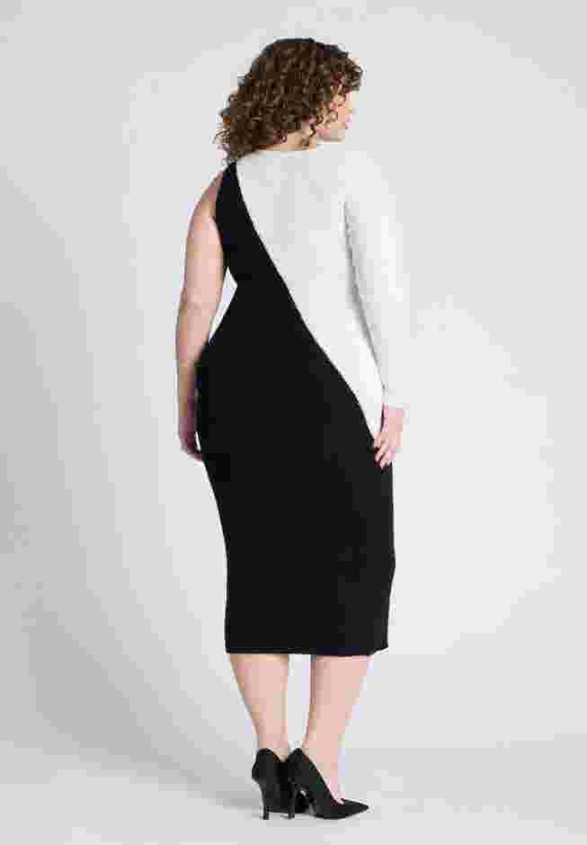 Colorblocked Asym Dress image number 1