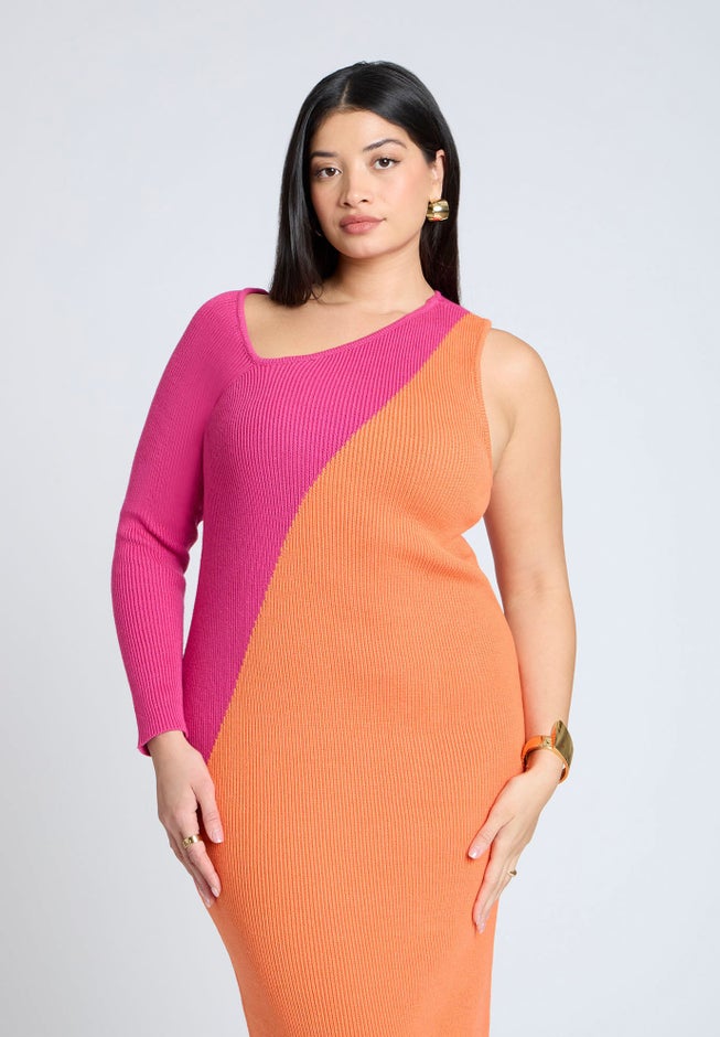Colorblocked Asym Dress image number 2