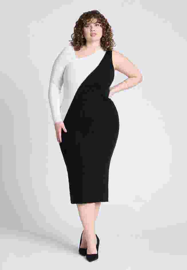 Colorblocked Asym Dress image number 0