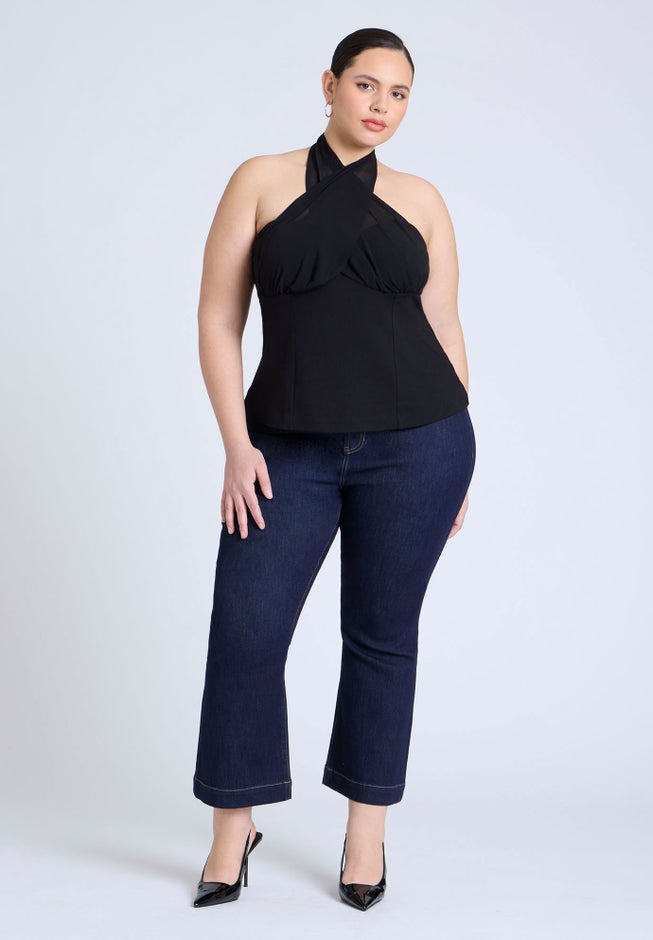 Chiffon Wrap Halter Top image number 2