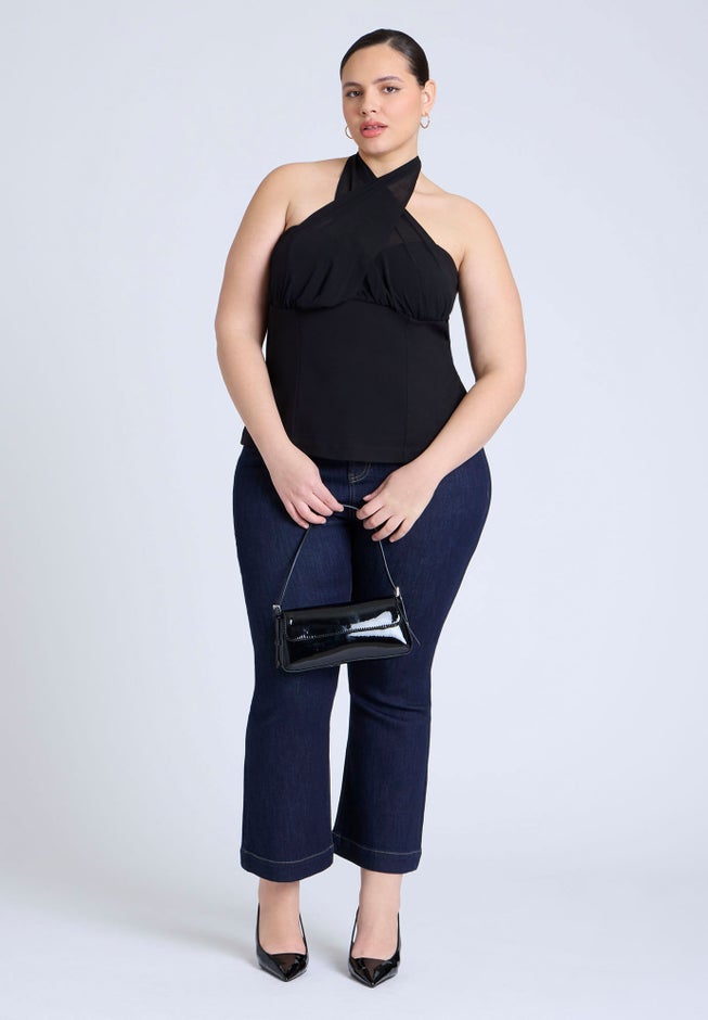 Chiffon Wrap Halter Top image number 3