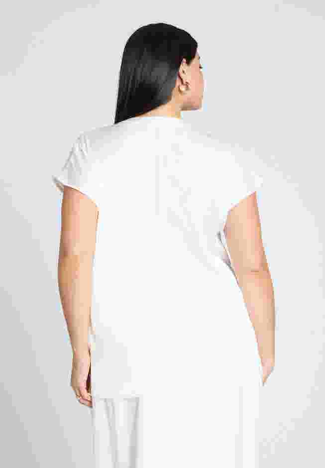 Satin Notch Collar Blouse image number 1