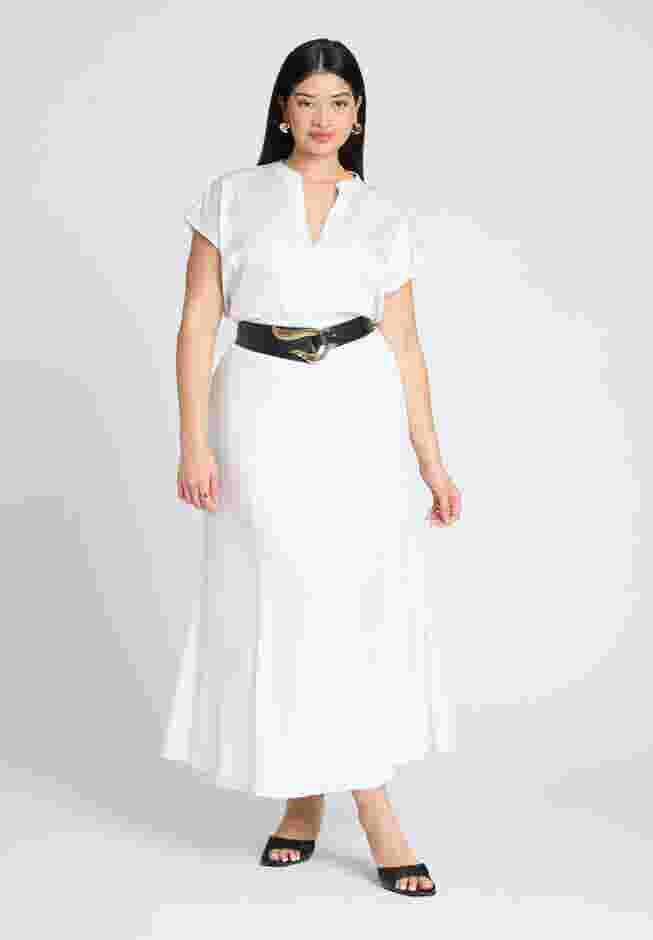 Satin Notch Collar Blouse image number 2