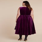 Bubble Hem Velvet Dress image number null