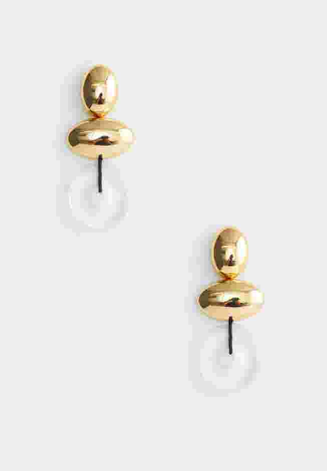 Round Clear Drop Earring image number 0