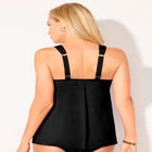 Bra Sized Drape Front Lightweight Underwire Tankini Top image number null