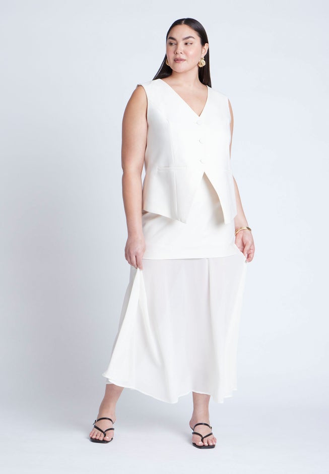 Split Hem Suiting Vest image number 2