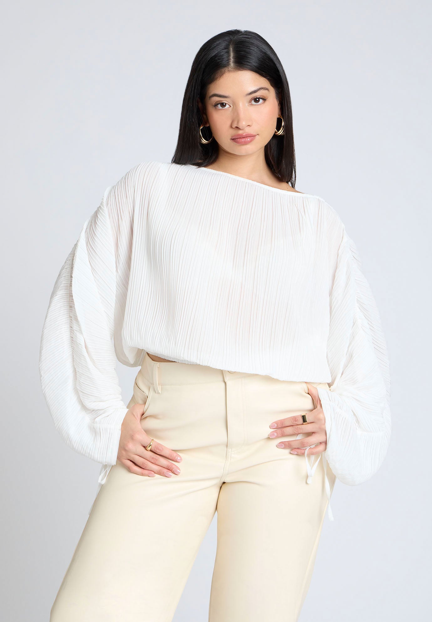 Plisse Dolman Top image number 2