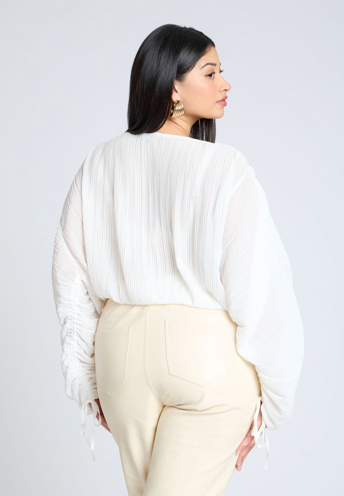 Plisse Dolman Top image number 3