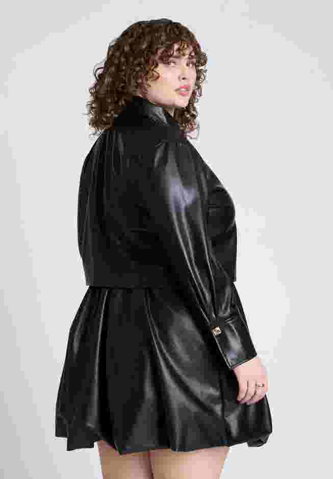 Faux Leather Boxy Top image number 1