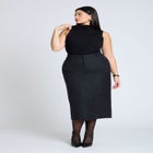 Pinstripe Column Midi Skirt image number null