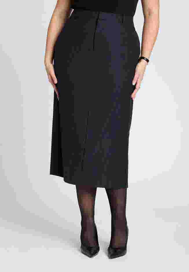 Pinstripe Column Midi Skirt image number 2