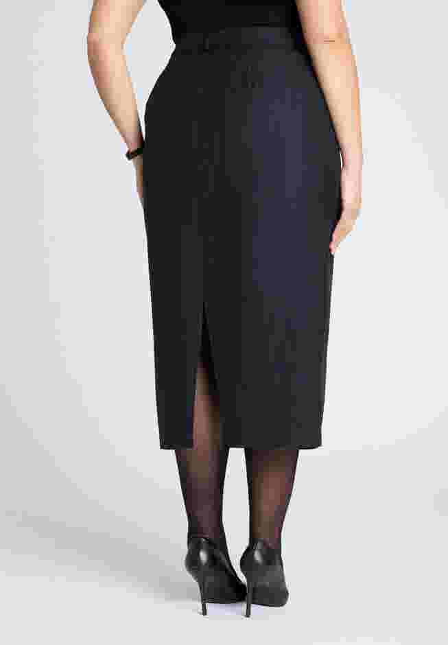 Pinstripe Column Midi Skirt image number 3