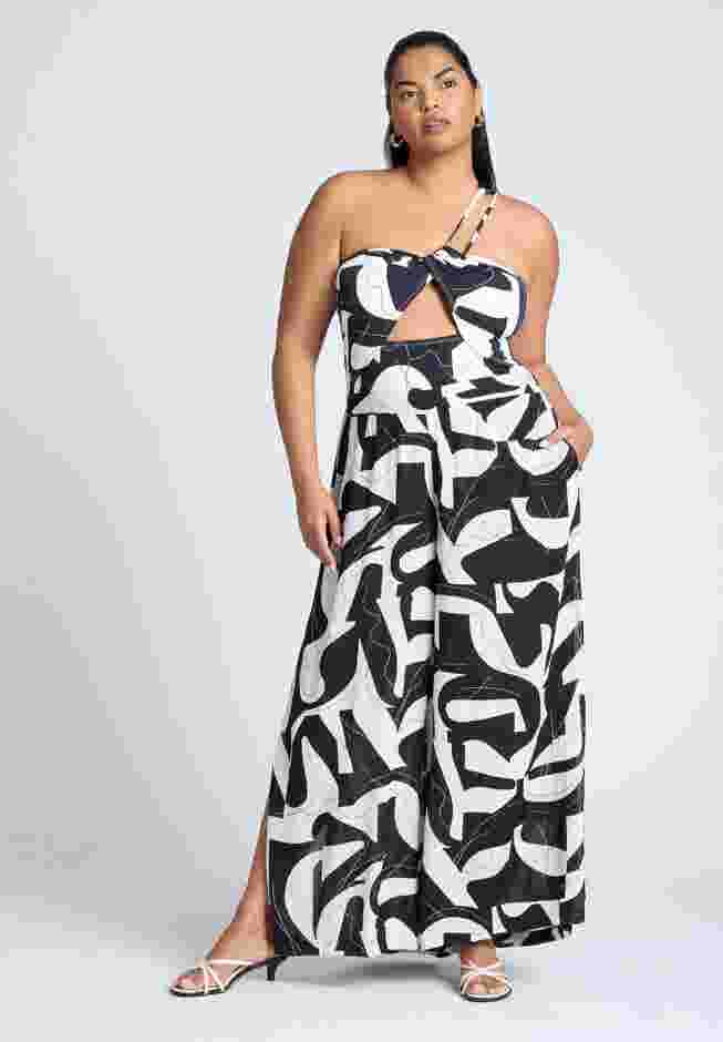 Printed Cover-Up Bottom With Slits image number 1