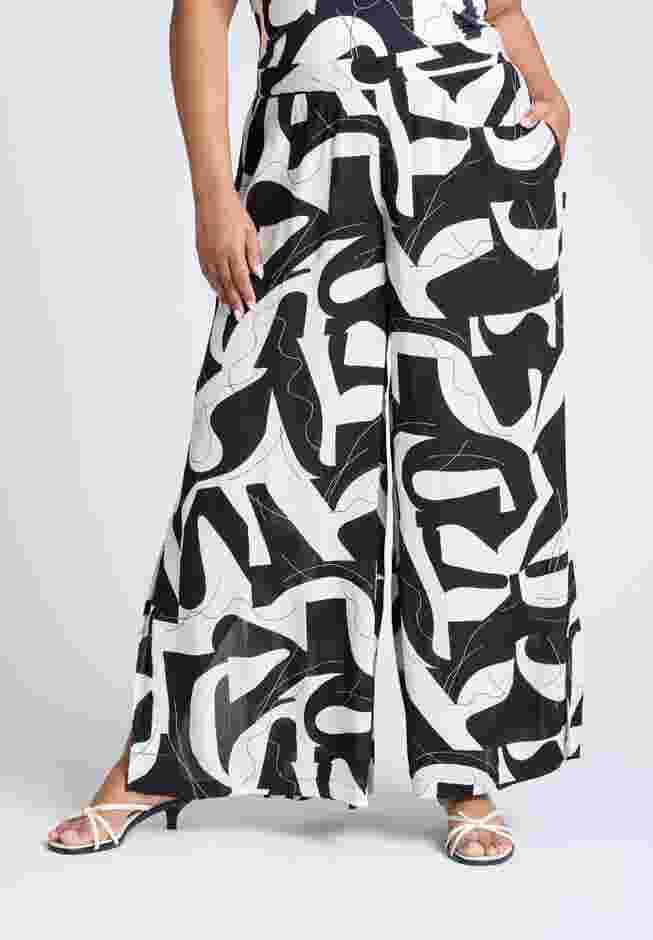 Printed Cover-Up Bottom With Slits image number 2