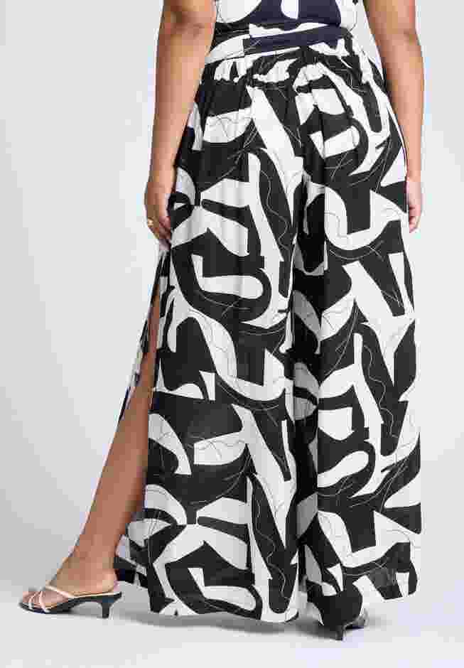 Printed Cover-Up Bottom With Slits image number 3