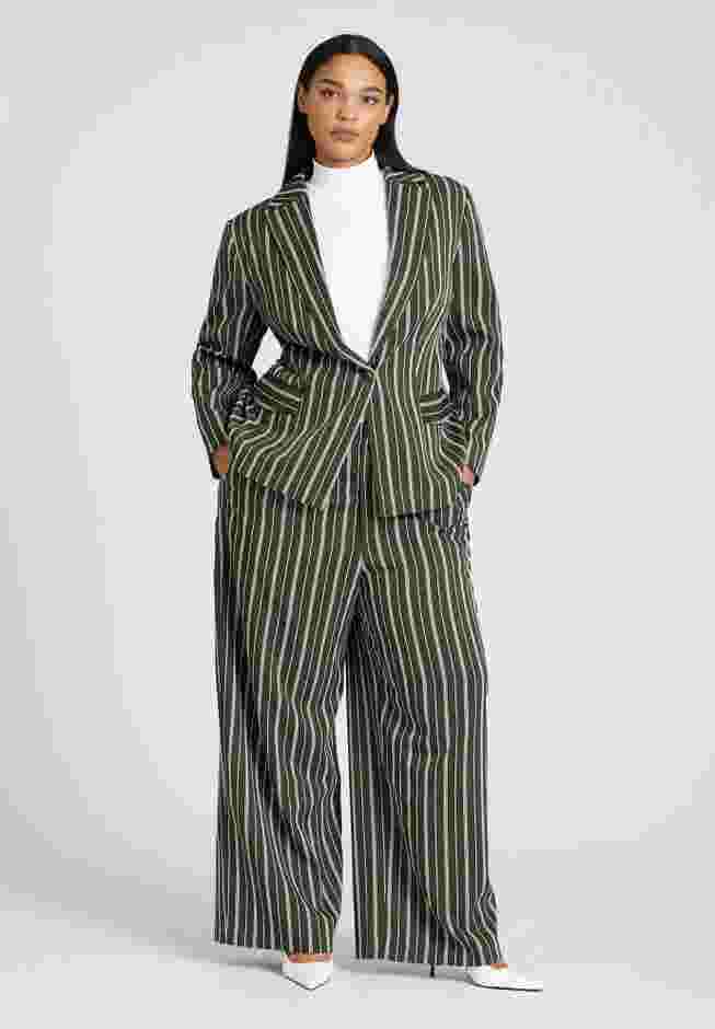 Fitted Striped Blazer image number 2