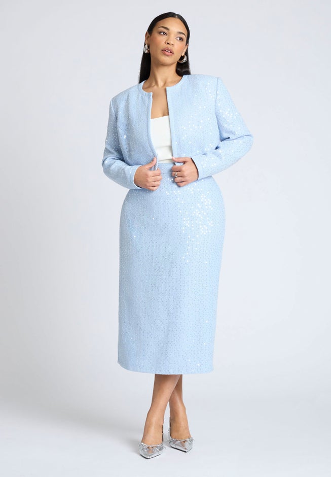 Sequin Tweed Jacket image number null