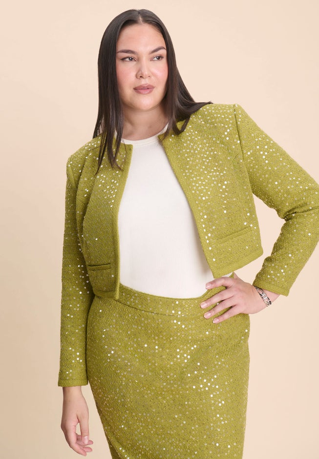 Sequin Tweed Jacket image number 3