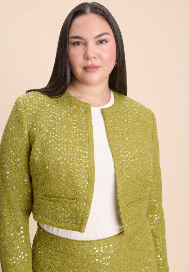 Sequin Tweed Jacket image number 0