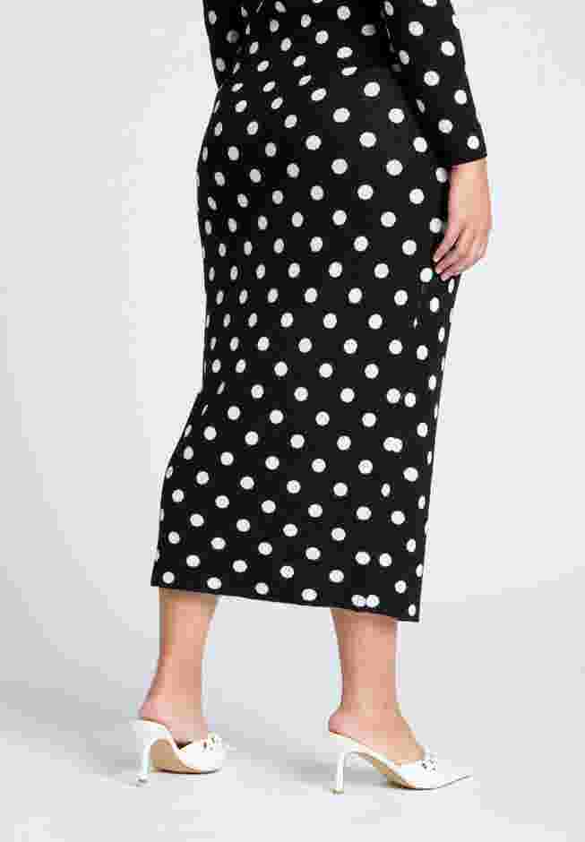 Polka Dot Sweater Midi Skirt image number 2
