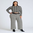 Intarsia Sweater Pant image number null