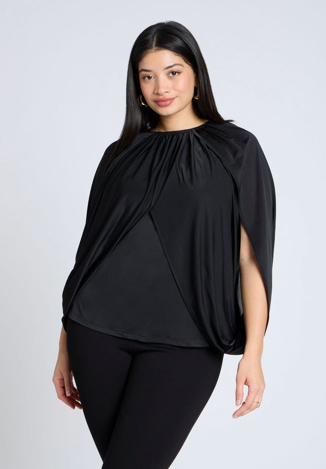 Draped Front Cape Top image number 1