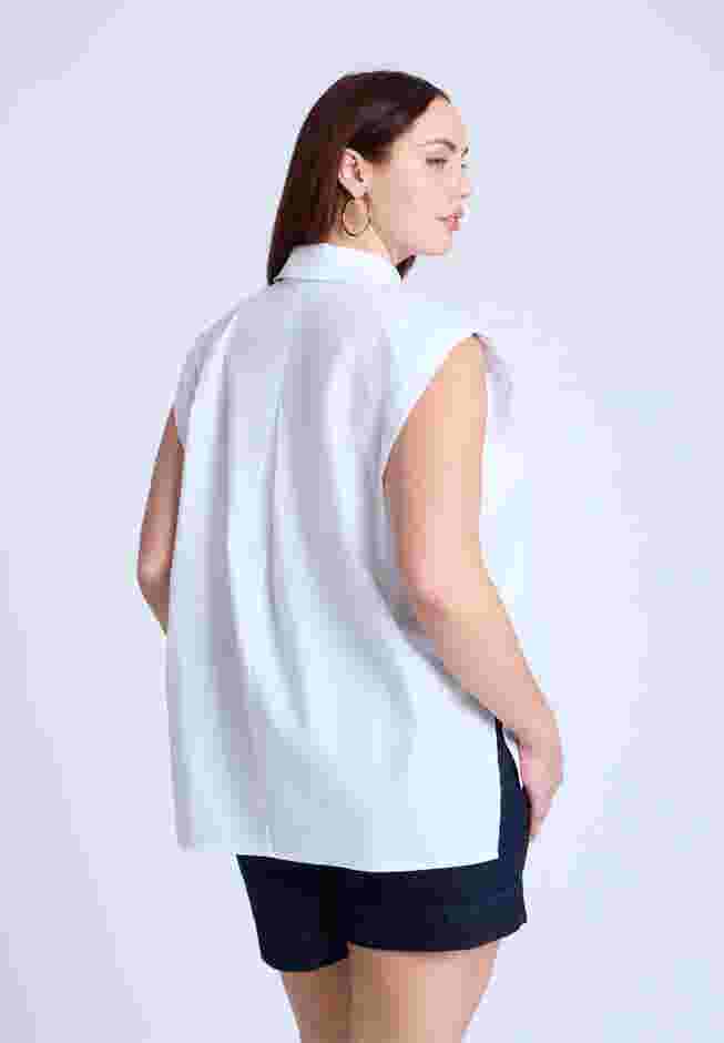 Strong Shoulder Collared Top image number 1