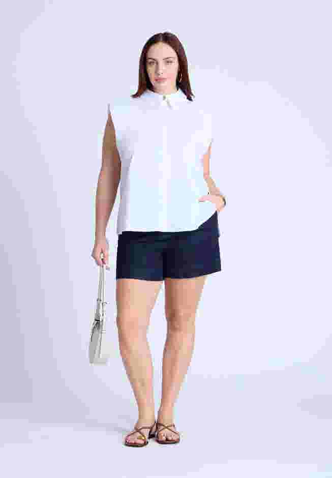 Strong Shoulder Collared Top image number 3