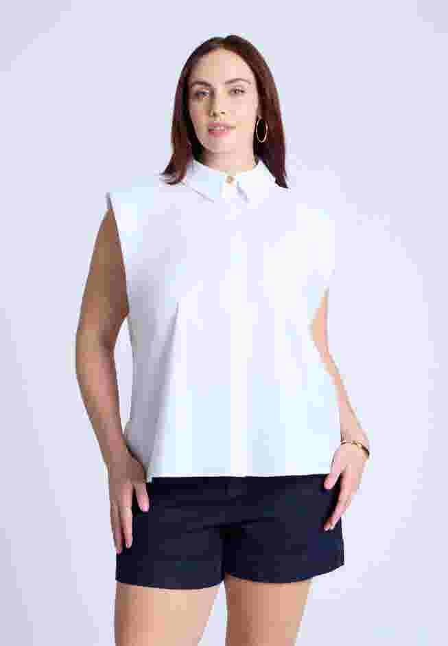 Strong Shoulder Collared Top image number 0