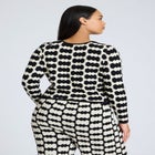 Cropped Sweater With Pattern image number null