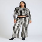 Cropped Sweater With Pattern image number null