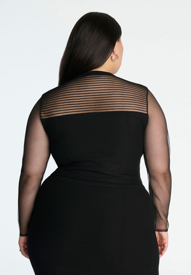 Horizontal Ribbed Sweater image number null