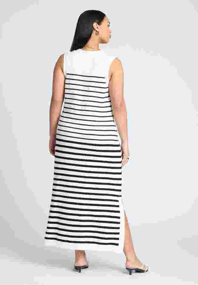 Striped Sleeveless Sweater Dress image number 1