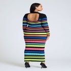 Variegated Stripe Maxi Dress image number null