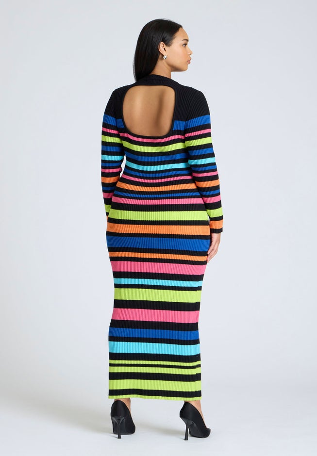 Variegated Stripe Maxi Dress image number 1