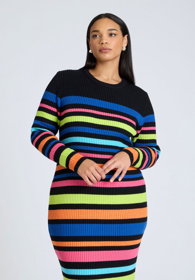 Variegated Stripe Maxi Dress image number 2