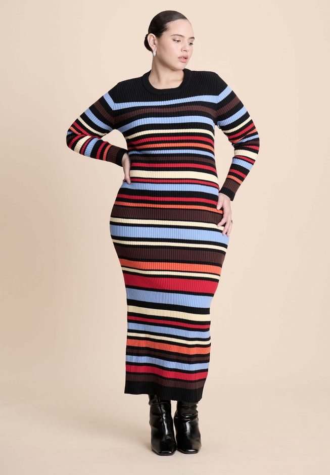 Variegated Stripe Maxi Dress image number 2