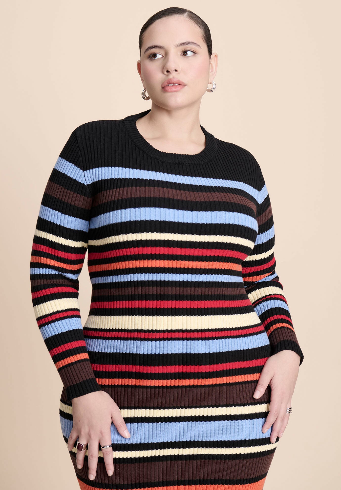 Variegated Stripe Maxi Dress image number 4