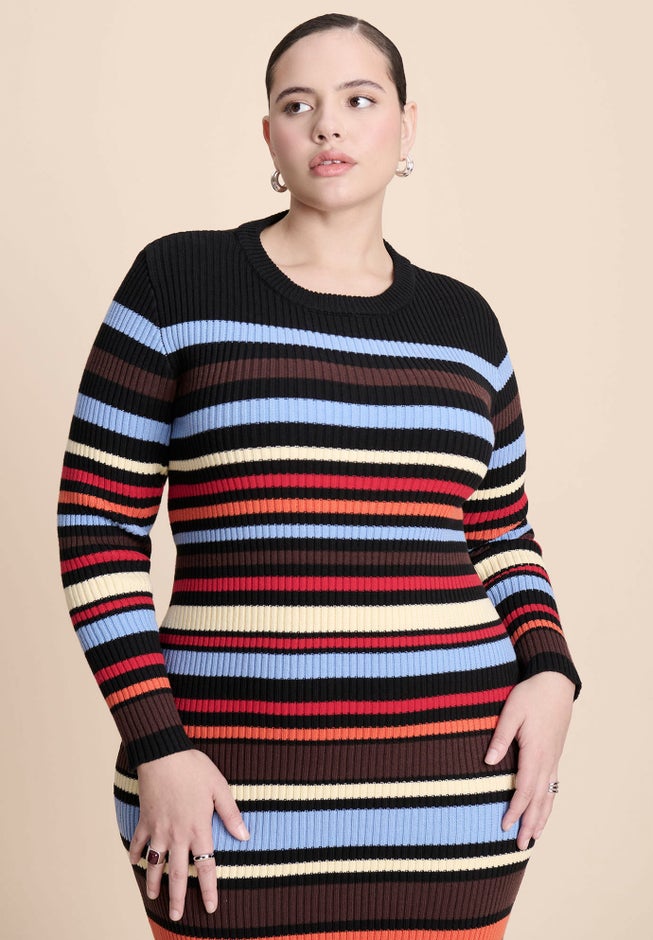 Variegated Stripe Maxi Dress image number 4