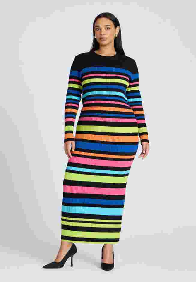 Variegated Stripe Maxi Dress image number 0