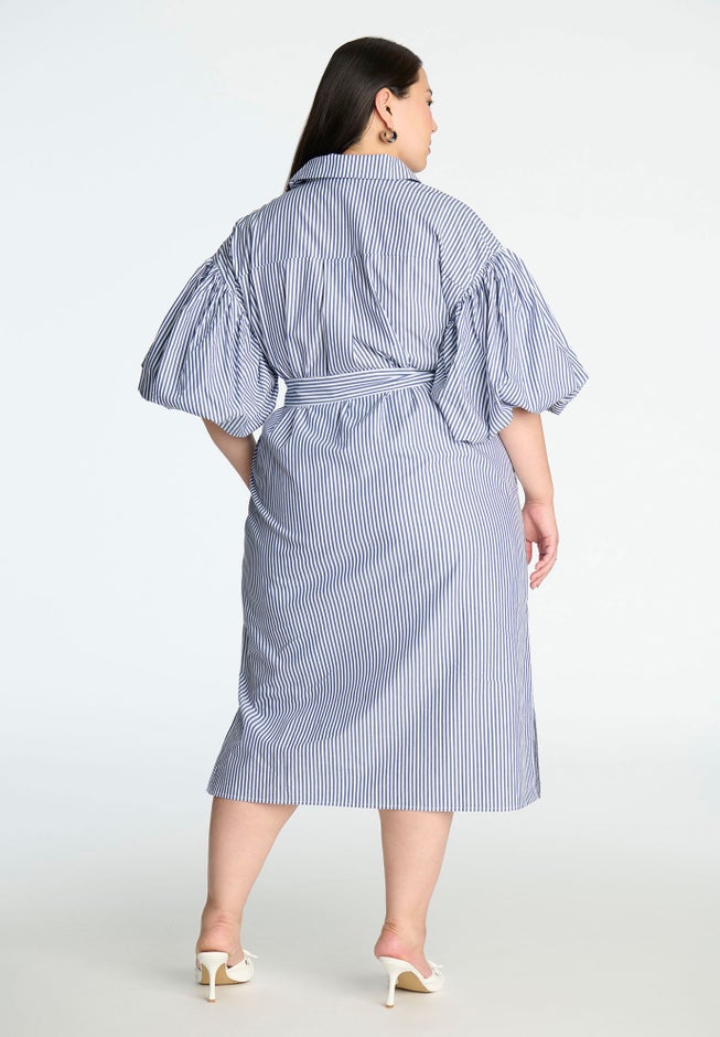 Balloon Sleeve Shirt Dress image number 1
