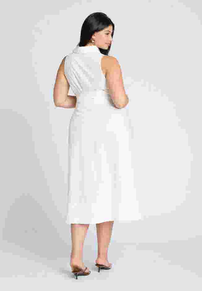 Tie Front Poplin Midi Dress image number 2