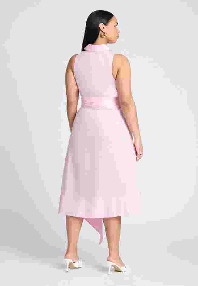 Tie Front Poplin Midi Dress image number 1